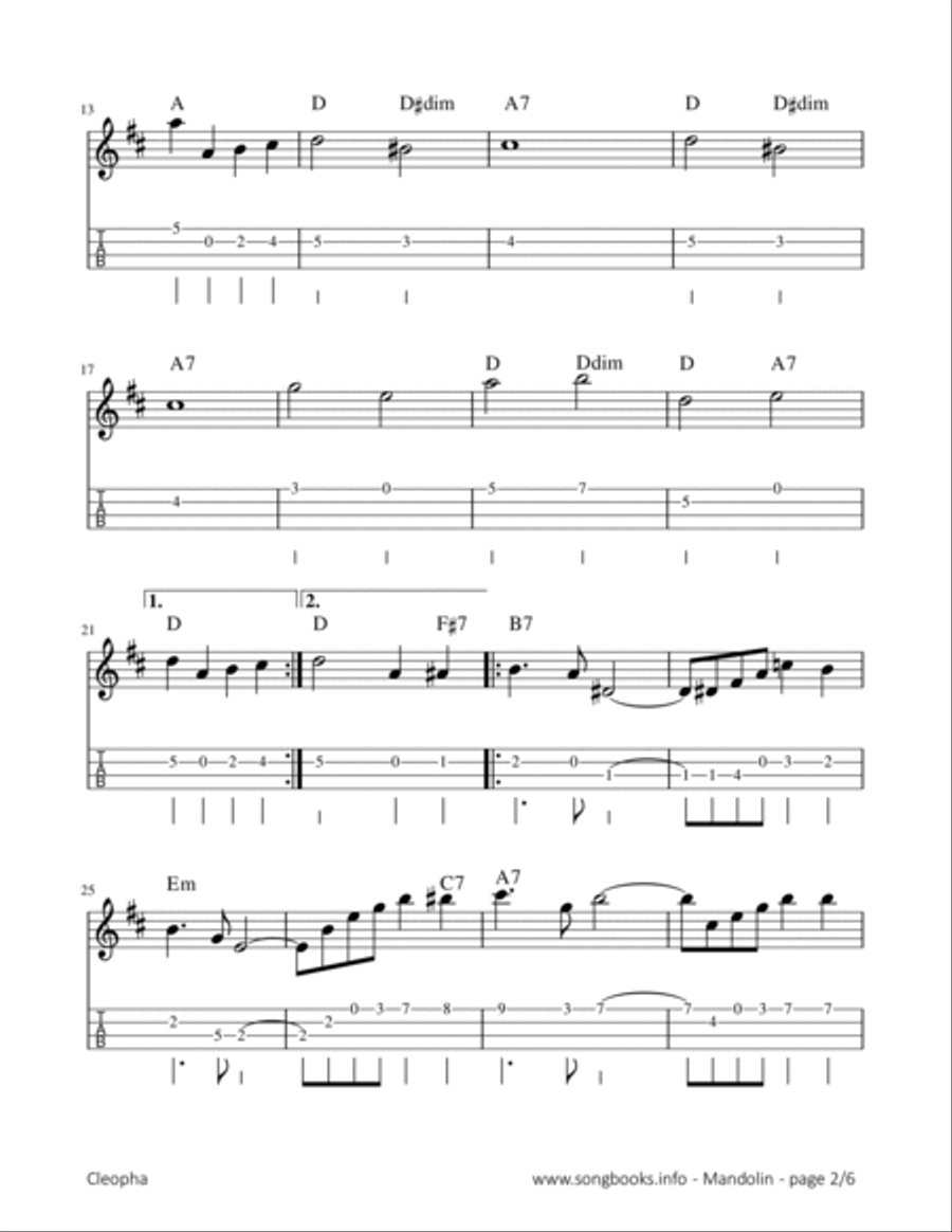 Cleopha Mandolin scores gallery preview page 2
