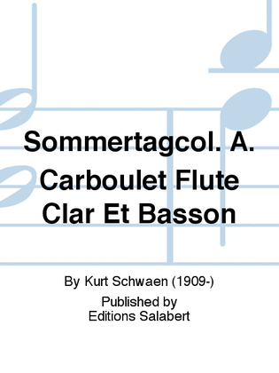 Sommertagcol. A. Carboulet Flute Clar Et Basson