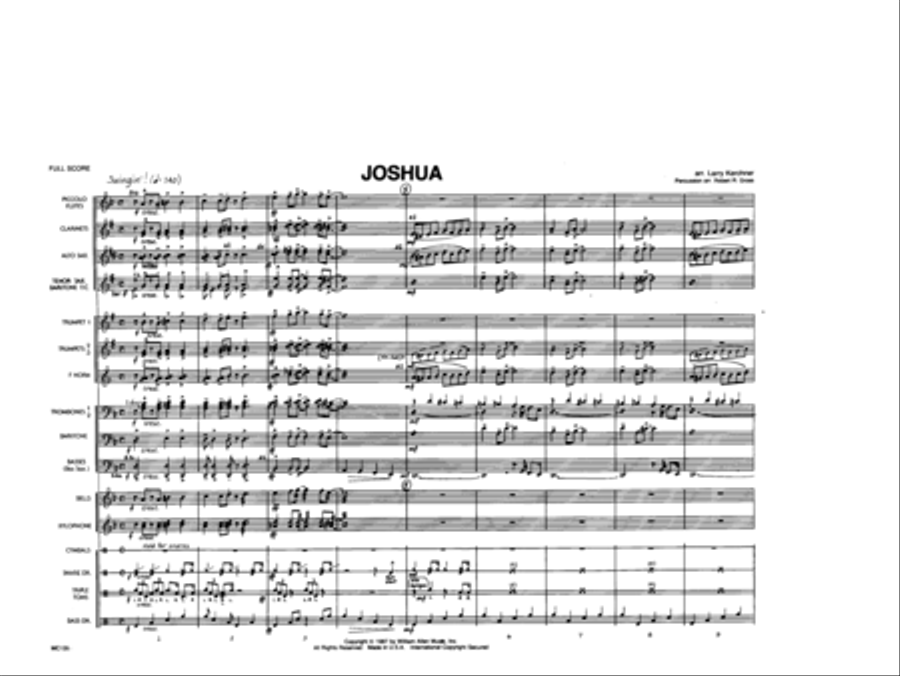 Joshua Marching Band scores gallery preview page 2
