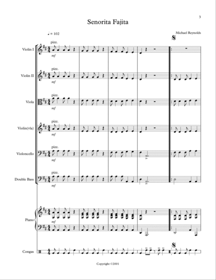 Senorita Fajita String Orchestra scores gallery preview page 3
