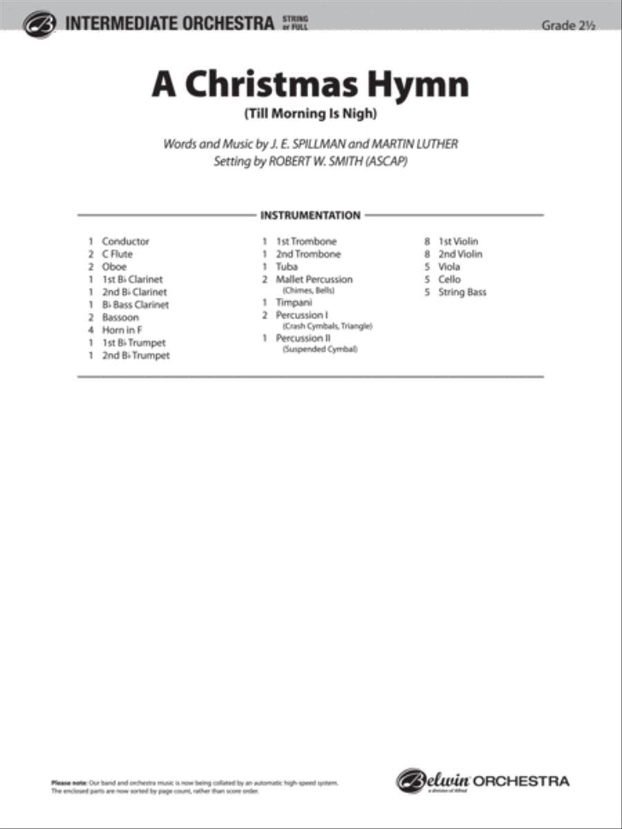 A Christmas Hymn Full Orchestra scores gallery preview page 2