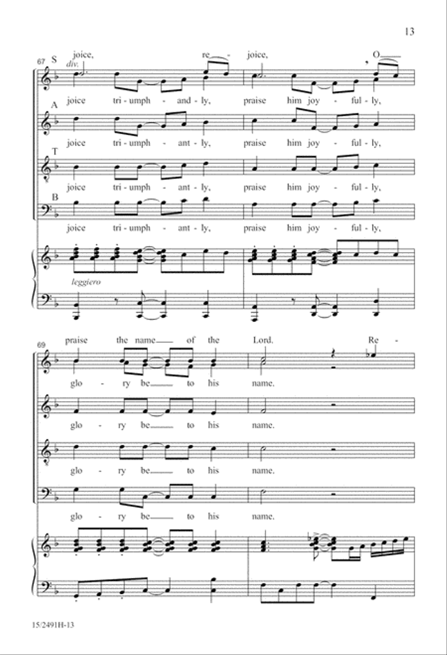 O Clap Your Hands O Clap Your Hands 4-Part scores gallery preview page 14
