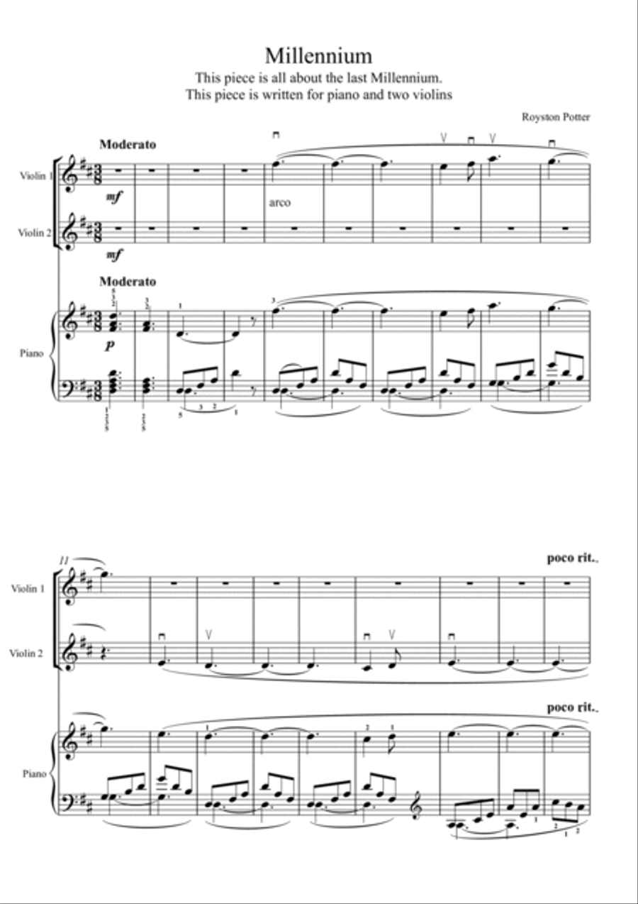 Millenium Millenium Violin Solo scores gallery preview page 2