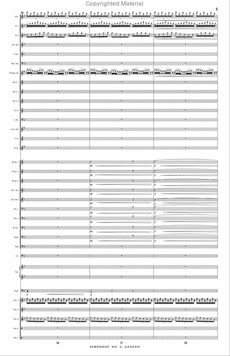 Symphony No. 2: Genesis Concert Band scores gallery preview page 6