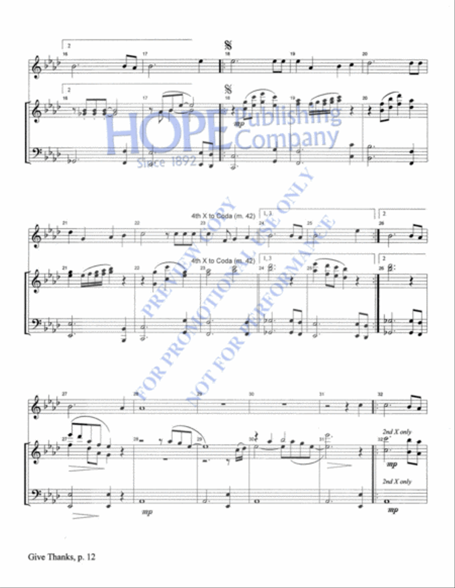 Praise Him with Instruments Orchestra scores gallery preview page 15
