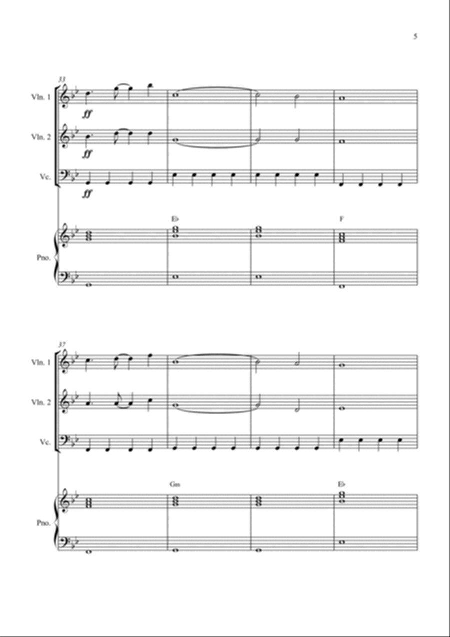 Now We Are Free String Trio scores gallery preview page 5