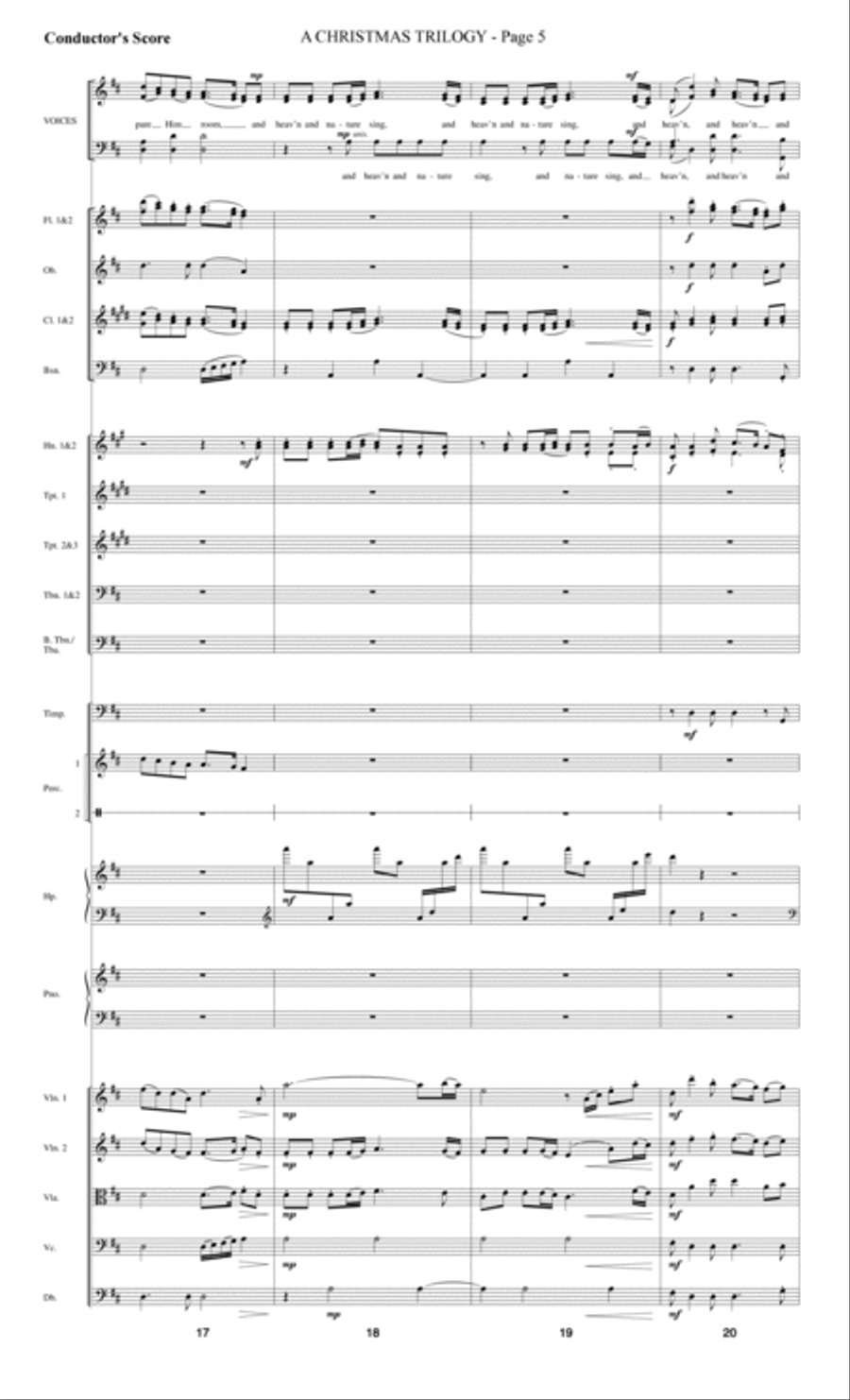 A Christmas Trilogy (from Carols For Choir And Congregation) - Score Choir scores gallery preview page 5
