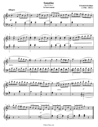 Kuhlau Sonatina in C Major Op.55 No.1 (1st movement)