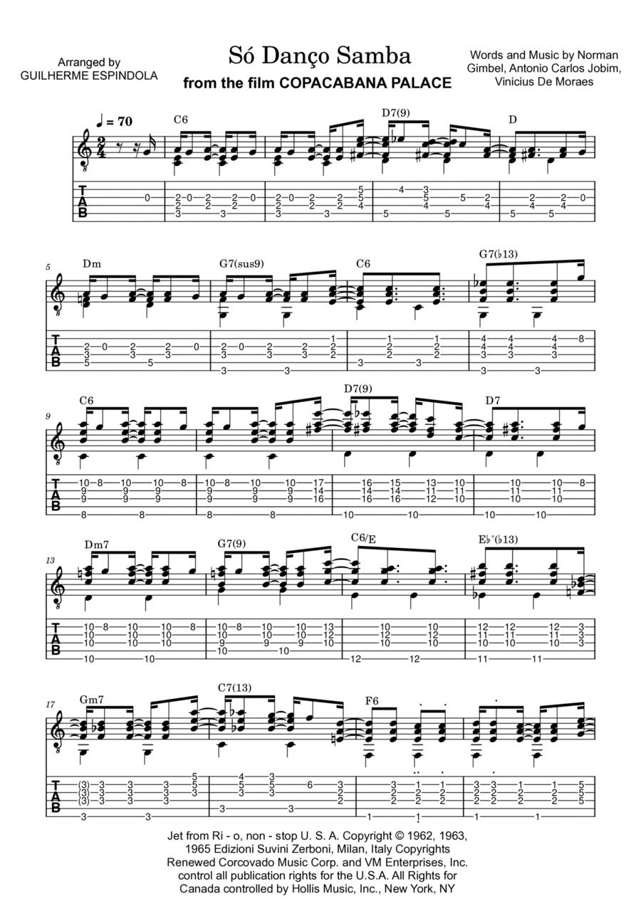 Jazz 'n' Samba (so Danco Samba) Electric Guitar scores gallery preview page 1