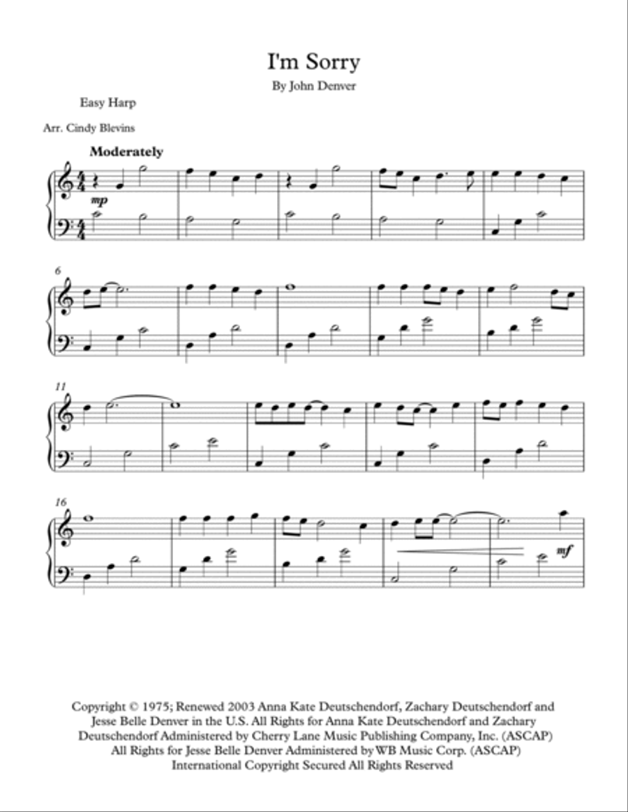 I'm Sorry Harp scores gallery preview page 2