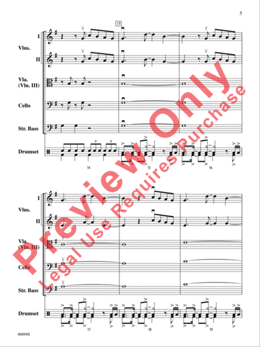 The LEGO Ninjago Movie: Selections from the Motion Picture Soundtrack String Orchestra scores gallery preview page 6