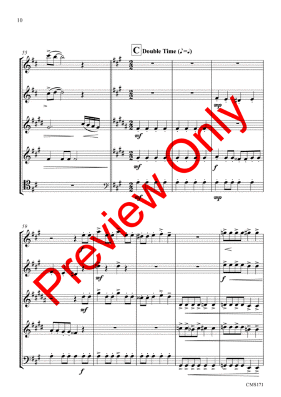 Queen Medley Fantasy Woodwind Quintet scores gallery preview page 13