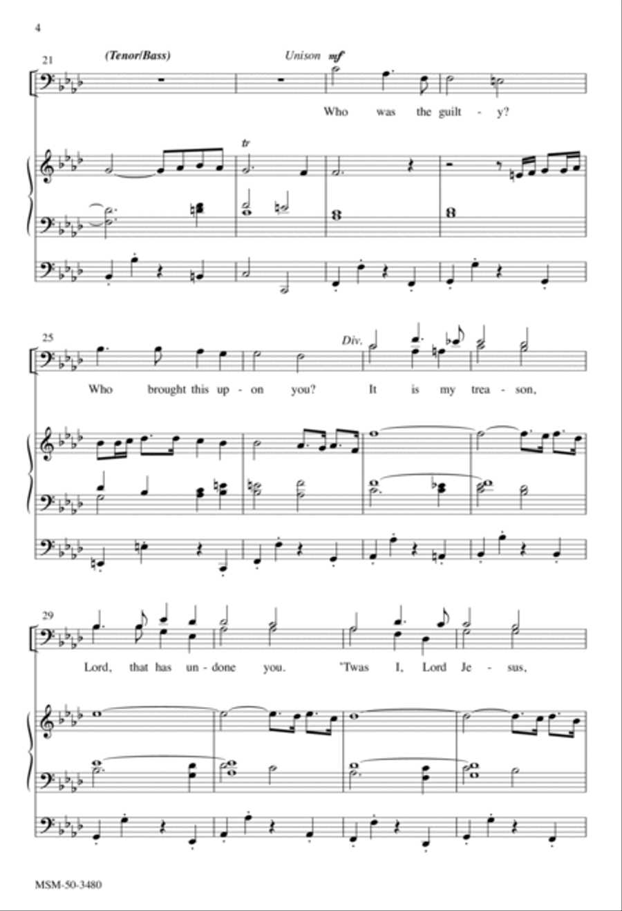 Ah, Holy Jesus 4-Part scores gallery preview page 4