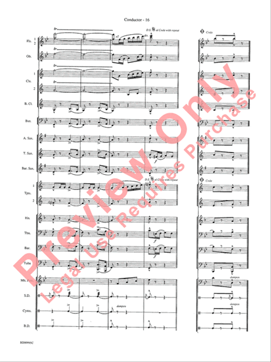 Rolling Thunder (Concert March) Concert Band scores gallery preview page 19