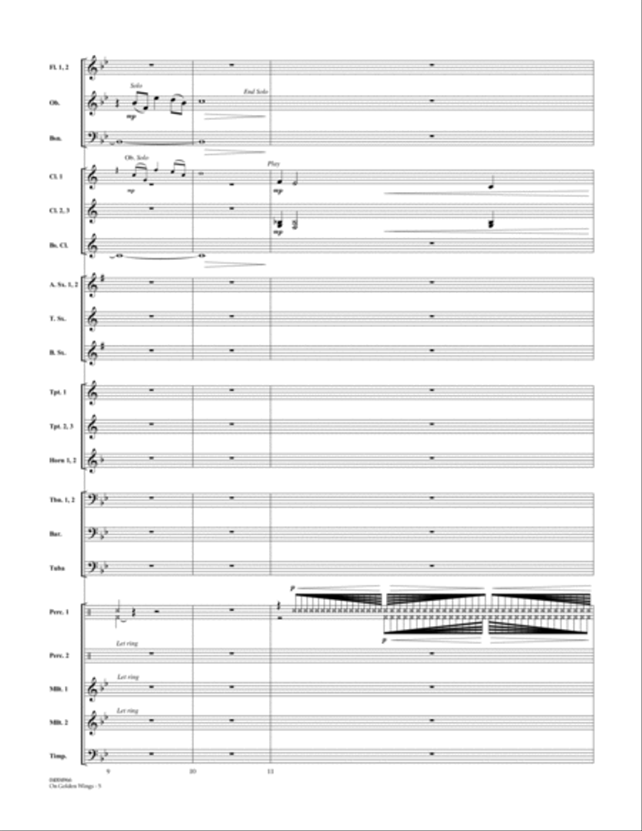 On Golden Wings - Conductor Score (Full Score) Concert Band scores gallery preview page 5