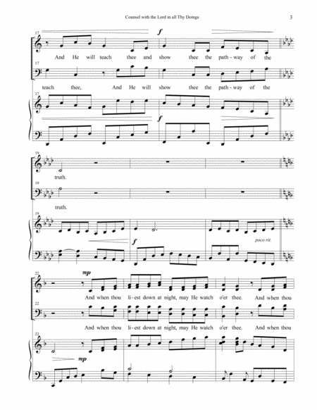 Counsel with the Lord in All Thy Doings - SATB image number null