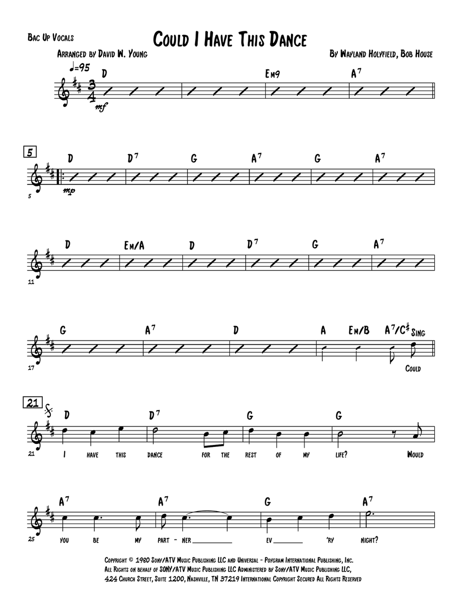 Could I Have This Dance Soprano Voice scores gallery preview page 3