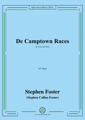 Book cover for S. Foster-De Camptown Races,in F Major