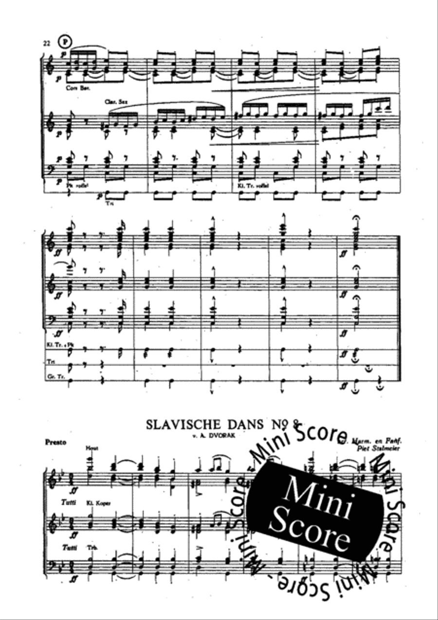 Slavische Dansen no 1,6 en 8 Fanfare Band scores gallery preview page 24