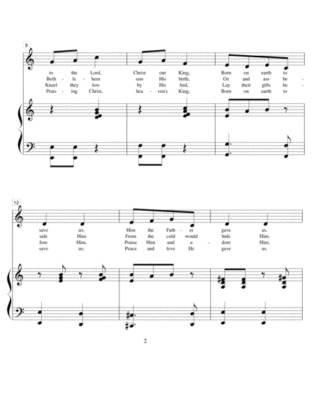 Hodie - 2 part choral
