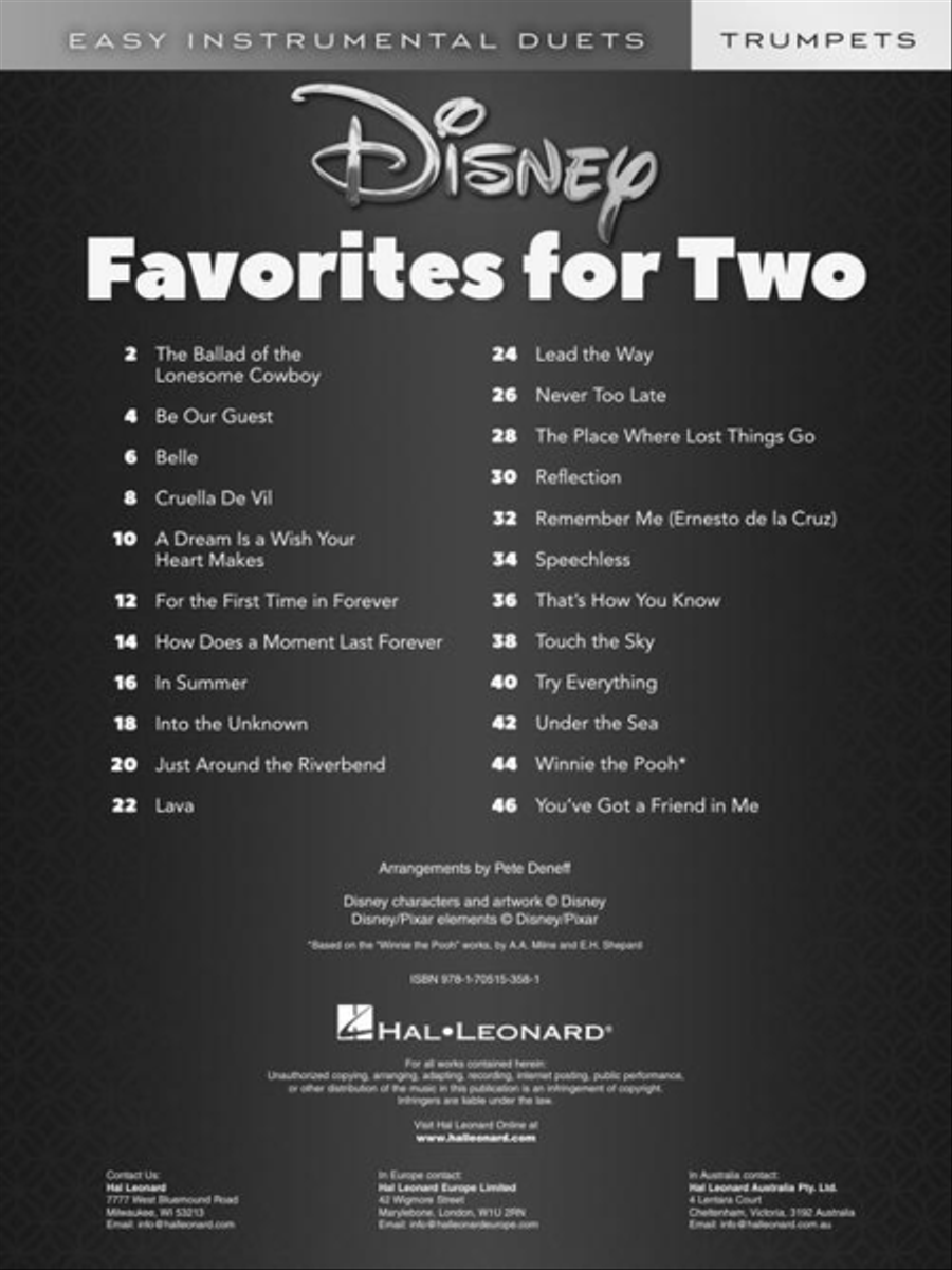 Disney Favorites for Two Trumpet Duet scores gallery preview page 3
