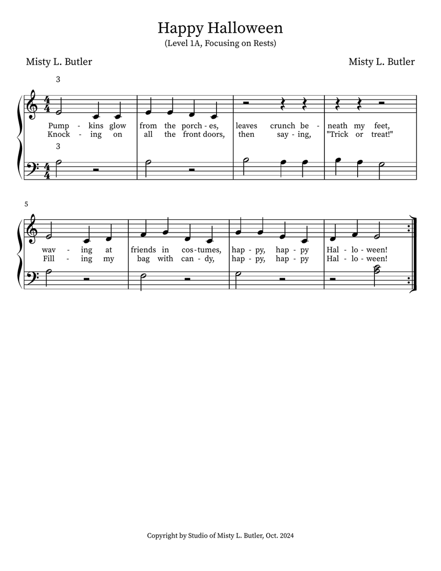 Happy Halloween Piano Method scores gallery preview page 1