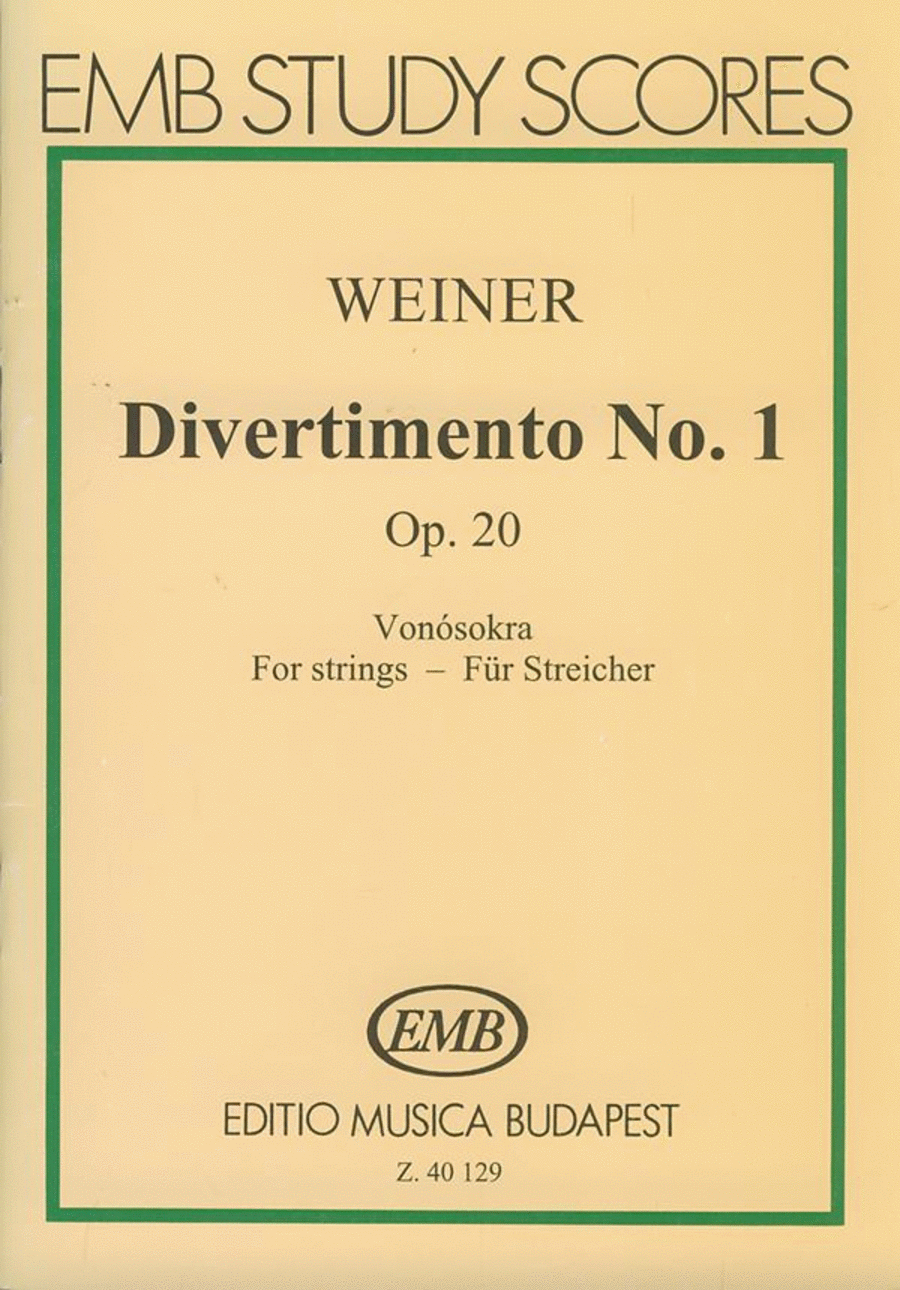 Divertimento No.1 20 Nach alten ungarischen Tänze String Orchestra scores gallery preview page 1