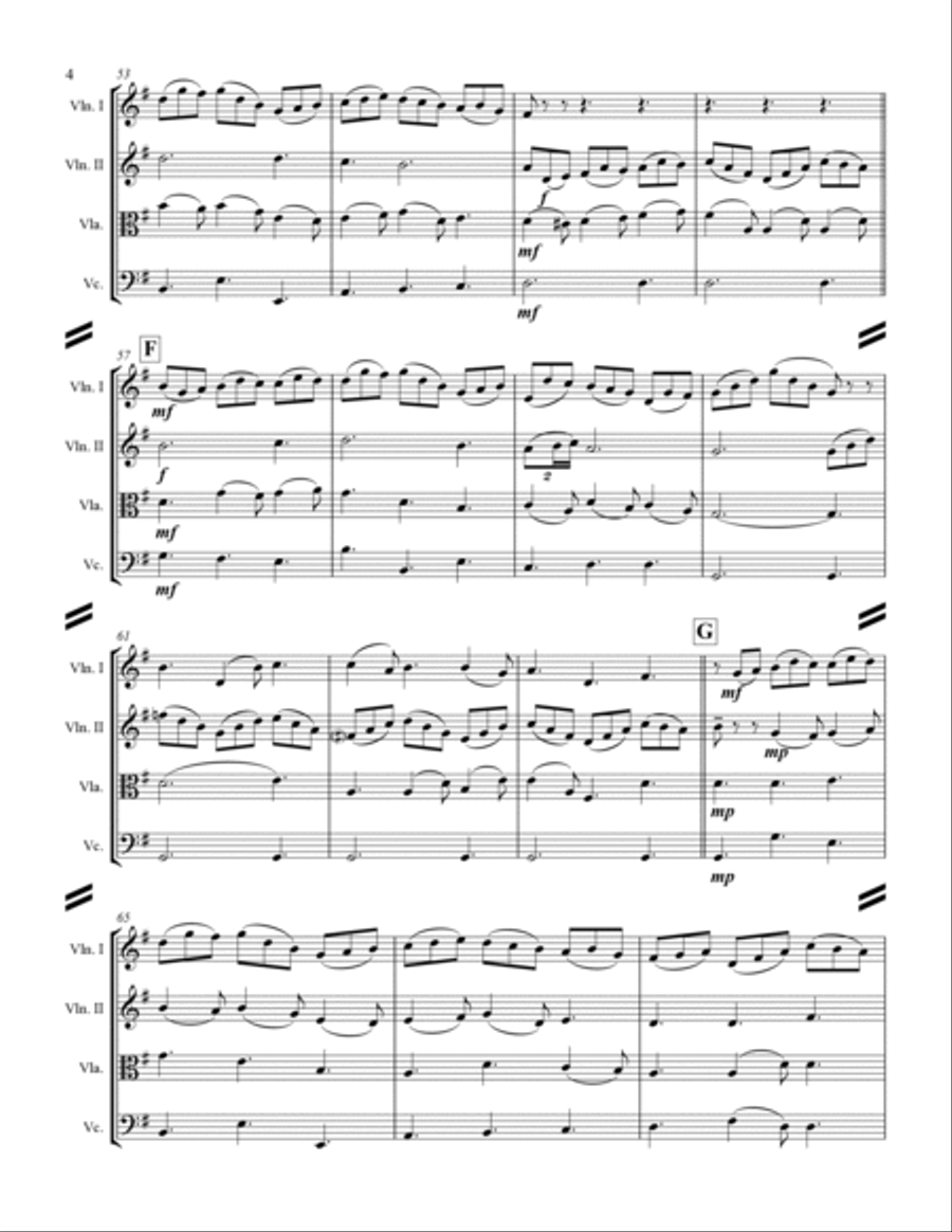 Bach - Jesu, Joy of Man’s Desiring (for String Quartet) String Quartet scores gallery preview page 5
