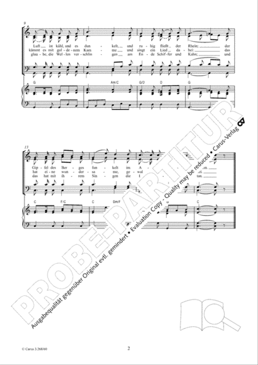Ich weiss nicht, was soll es bedeuten 4-Part scores gallery preview page 3