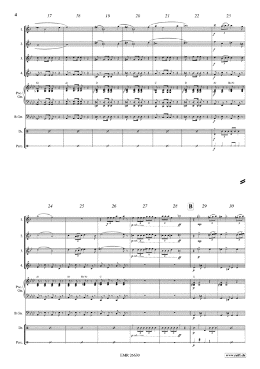 Ceremonial Procession Saxophone Ensemble scores gallery preview page 4