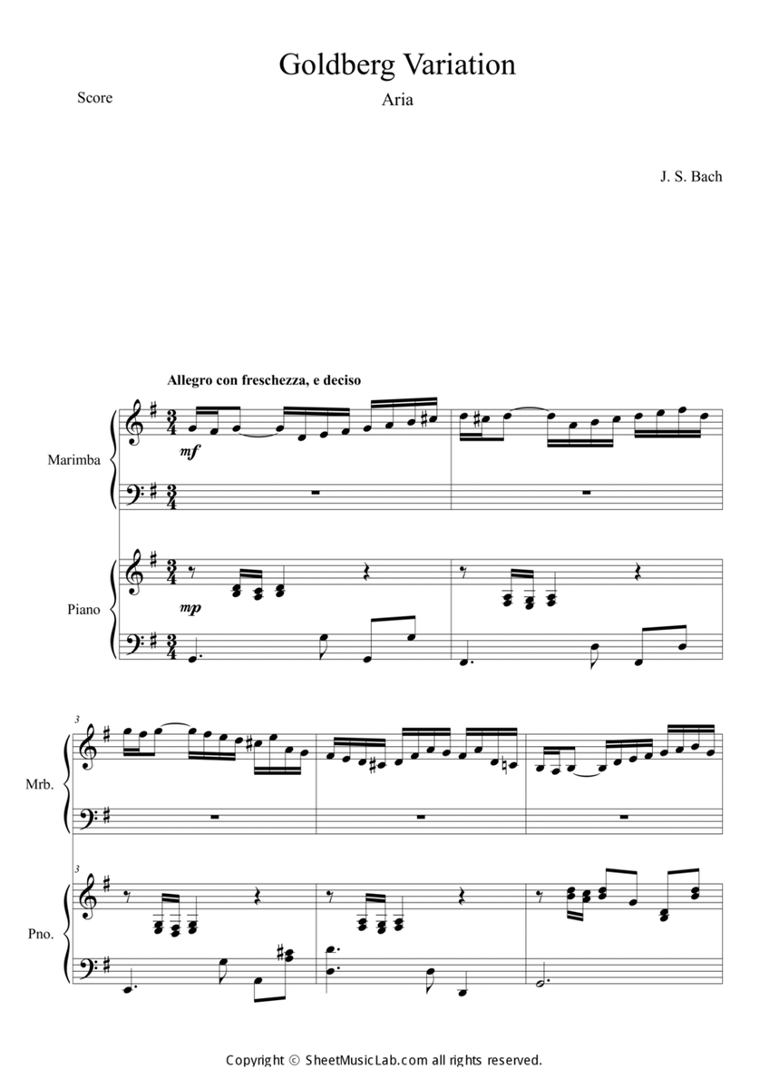 Goldberg Variation (BWV 988) Var.1 image number null