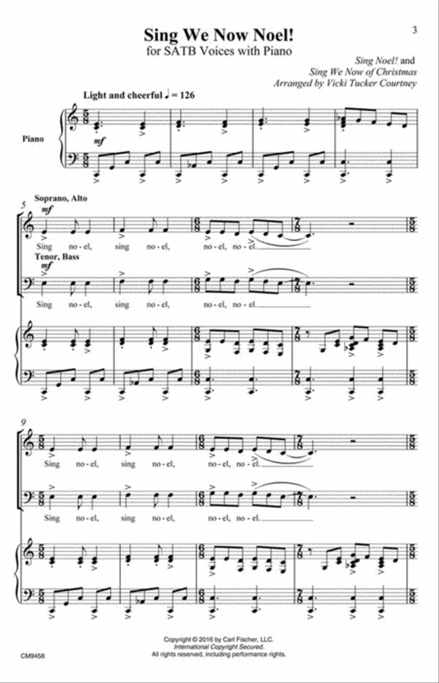 Sing We Now Noel! 4-Part scores gallery preview page 2