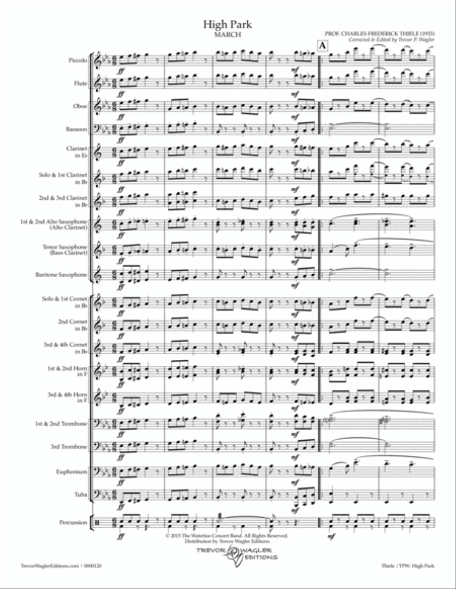 High Park Concert Band scores gallery preview page 3