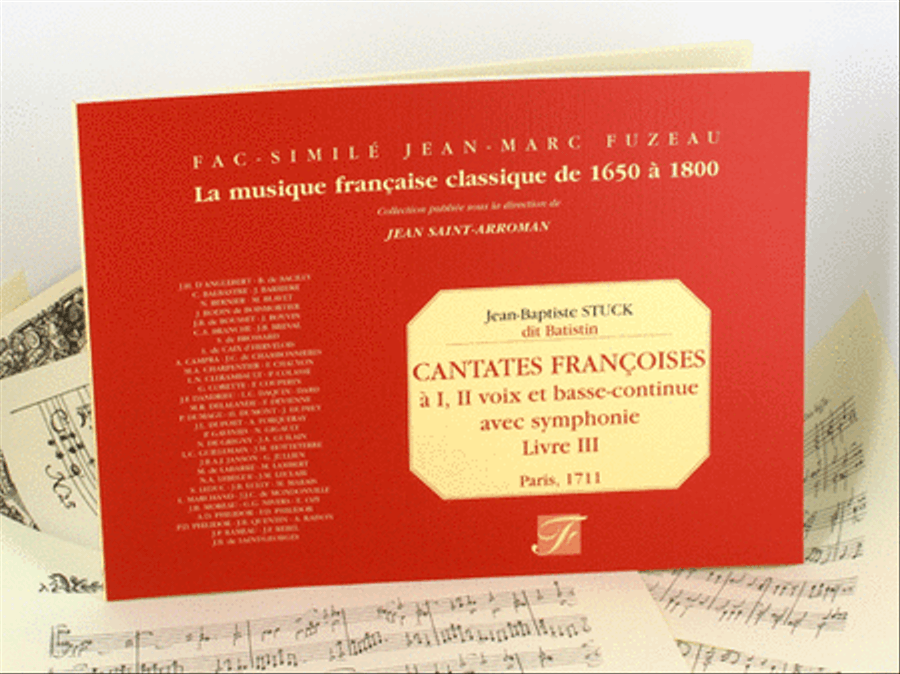 French cantatas I & II voices and continuo. Book III Voice scores gallery preview page 1