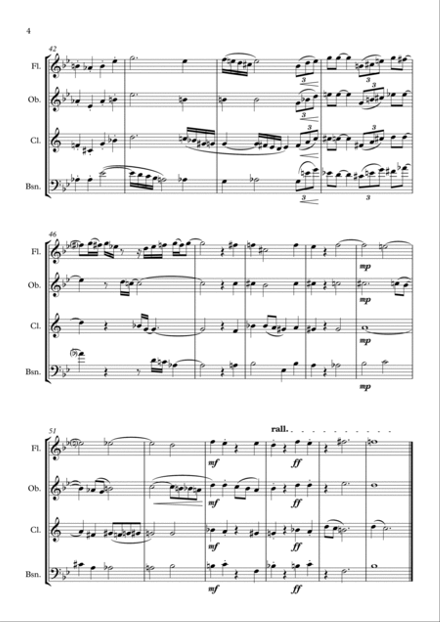 Windror - Wind Quartet Woodwind Quartet scores gallery preview page 4