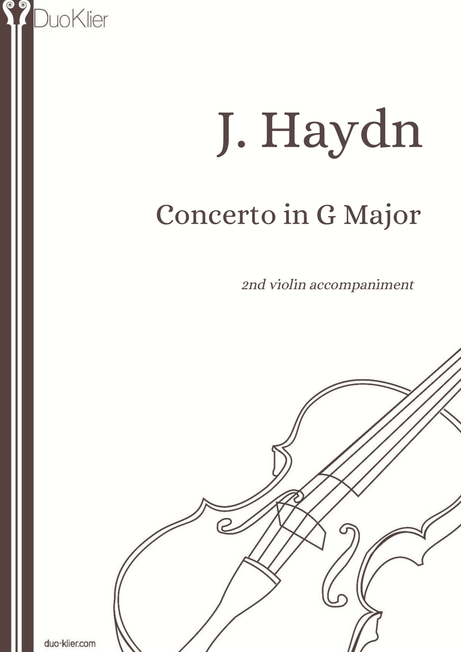 Haydn - Violin Concerto in G Major (2nd violin accompaniment) Violin Solo scores gallery preview page 1