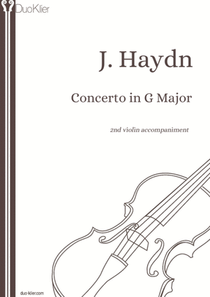 Book cover for Haydn - Violin Concerto in G Major (2nd violin accompaniment)