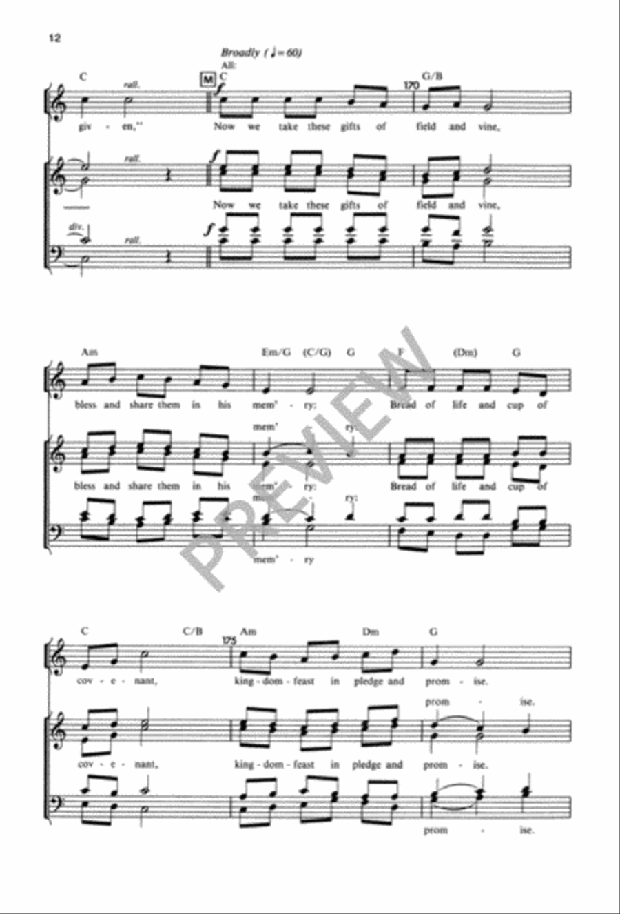 Tableprayer: God of Life and of the Living Unison Choir scores gallery preview page 13