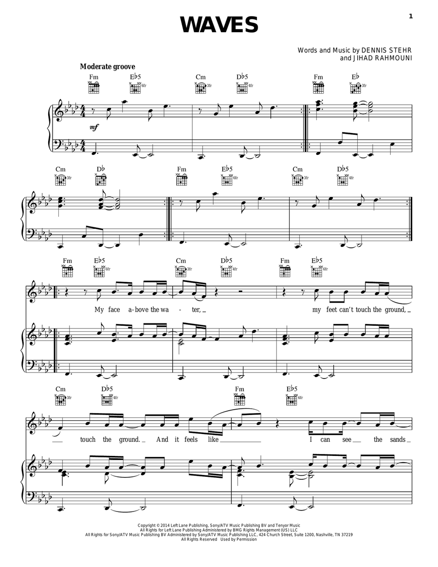 Waves Acoustic Guitar scores gallery preview page 1