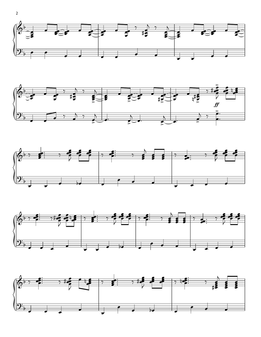 Smells Like Teen Spirit [Jazz version] Piano Solo scores gallery preview page 2