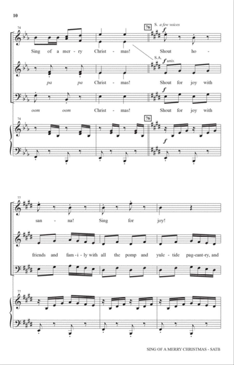 Sing Of A Merry Christmas 4-Part scores gallery preview page 9