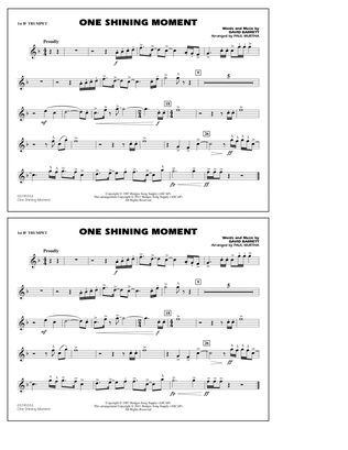 Book cover for One Shining Moment - 1st Bb Trumpet