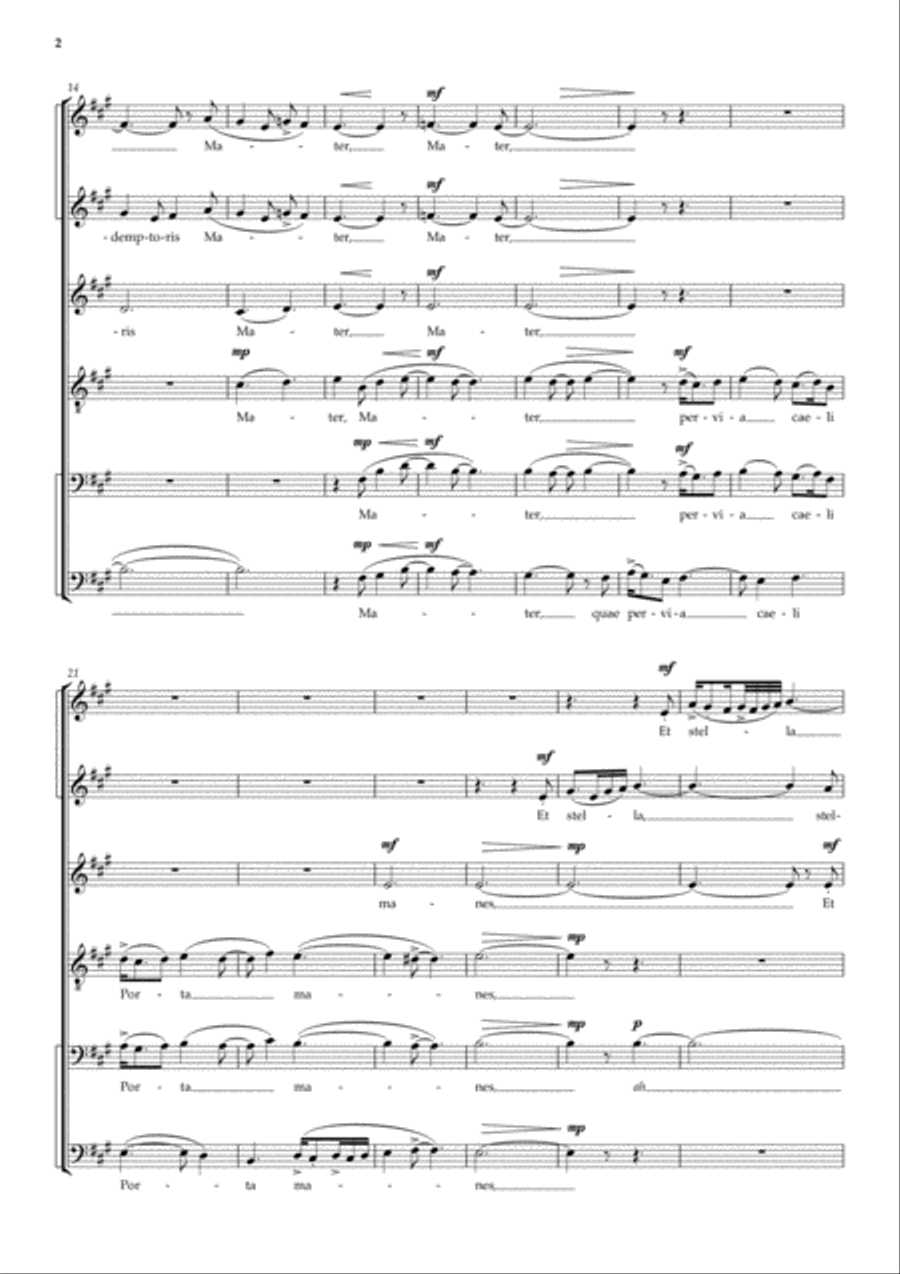 Alma Redemptoris Mater 4-Part scores gallery preview page 3