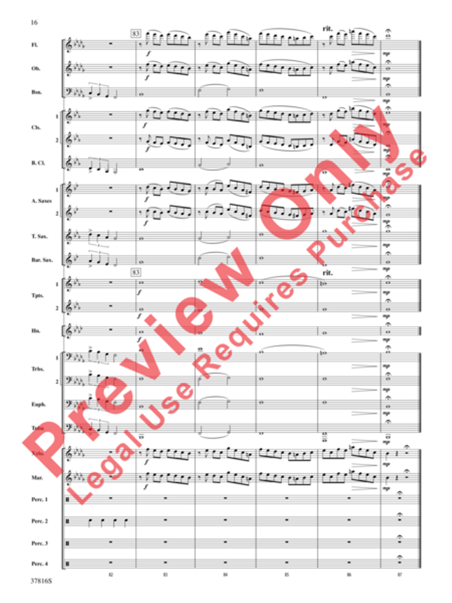 Baile Sereno Concert Band scores gallery preview page 17