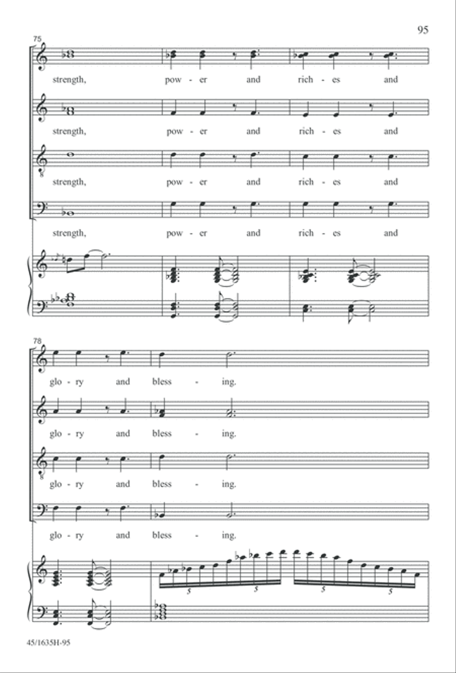 Mass: A Celebration of Love and Joy 4-Part scores gallery preview page 95
