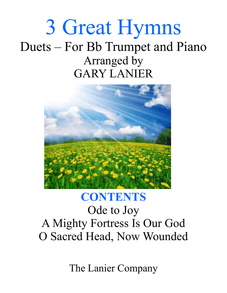 Gary Lanier: 3 GREAT HYMNS (Duets for Bb Trumpet & Piano) image number null