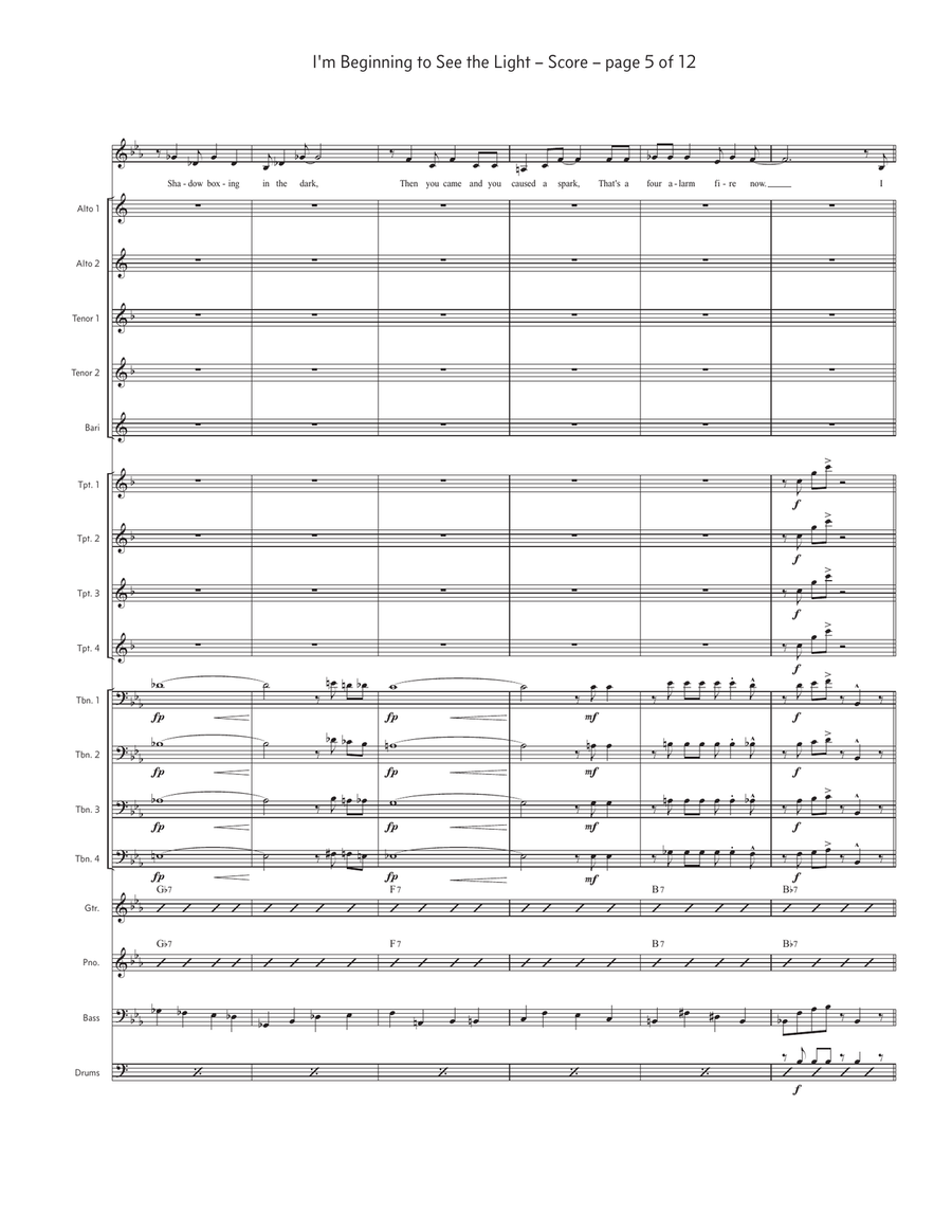 I'm Beginning To See The Light Jazz Ensemble scores gallery preview page 5