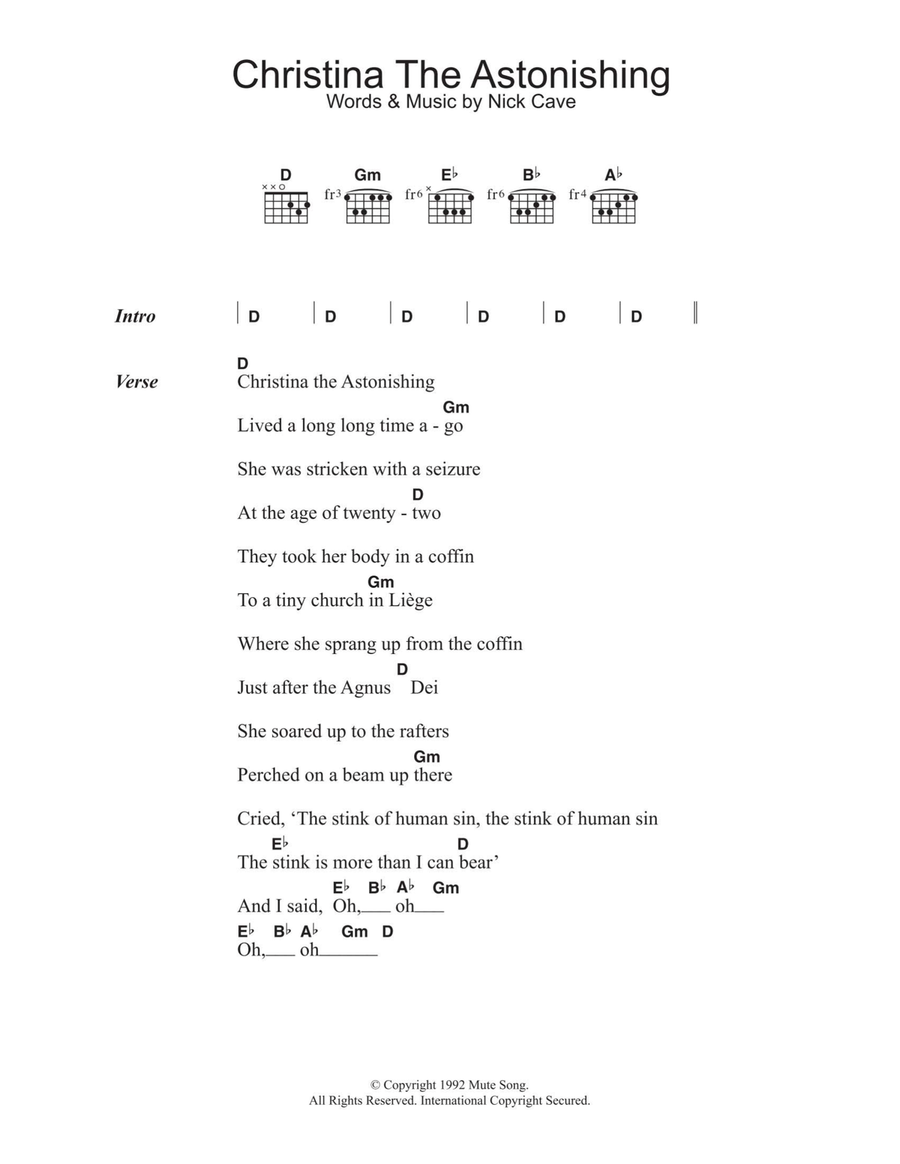 Christina The Astonishing Acoustic Guitar scores gallery preview page 1
