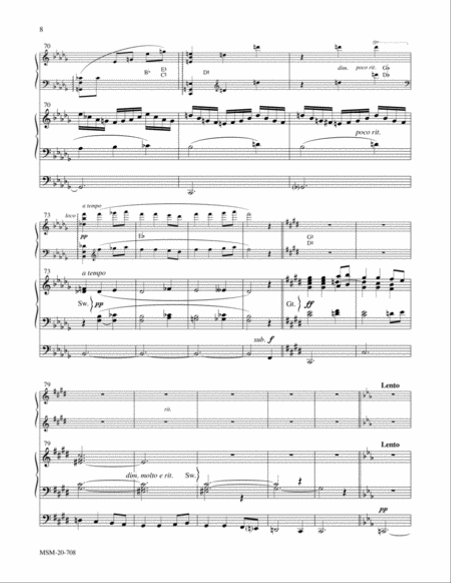 Slane No. 1 from Hymns for Harp and Organ Harp scores gallery preview page 5