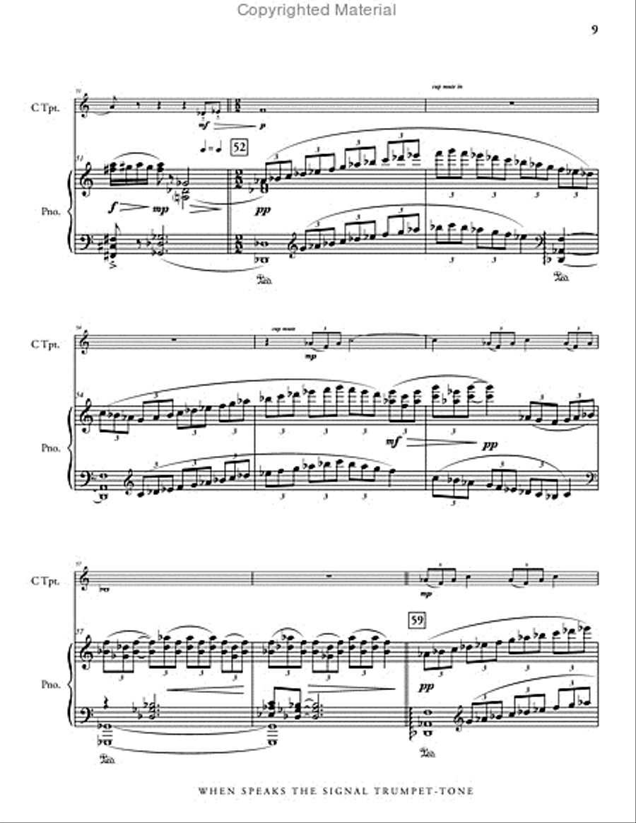 When Speaks the Signal-Trumpet Tone (piano reduction) Flugelhorn scores gallery preview page 10